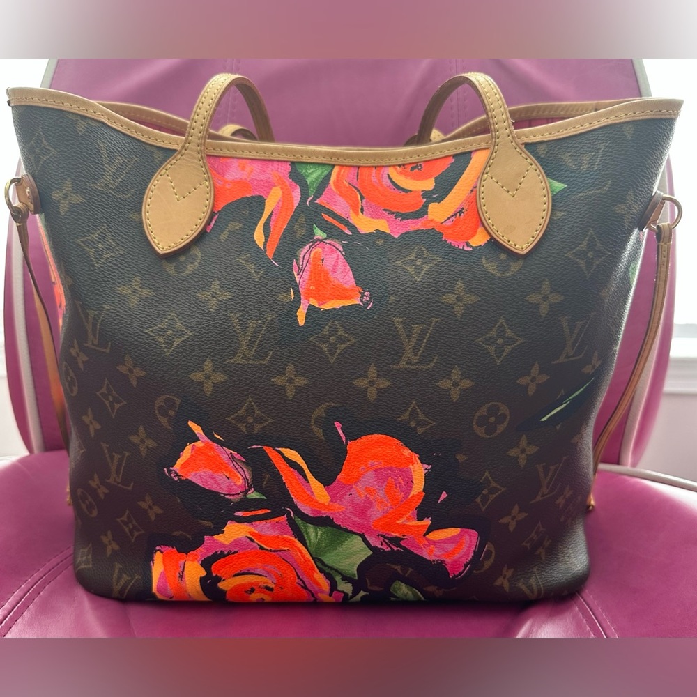 Louis Vuitton x Stephen Sprouse Monogram Roses Neverfull w/ insert - Picture 2 of 16